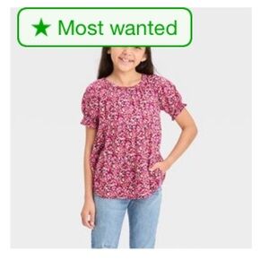 Cat & Jack Short Sleeve Ruffle Tiered Woven Top 8